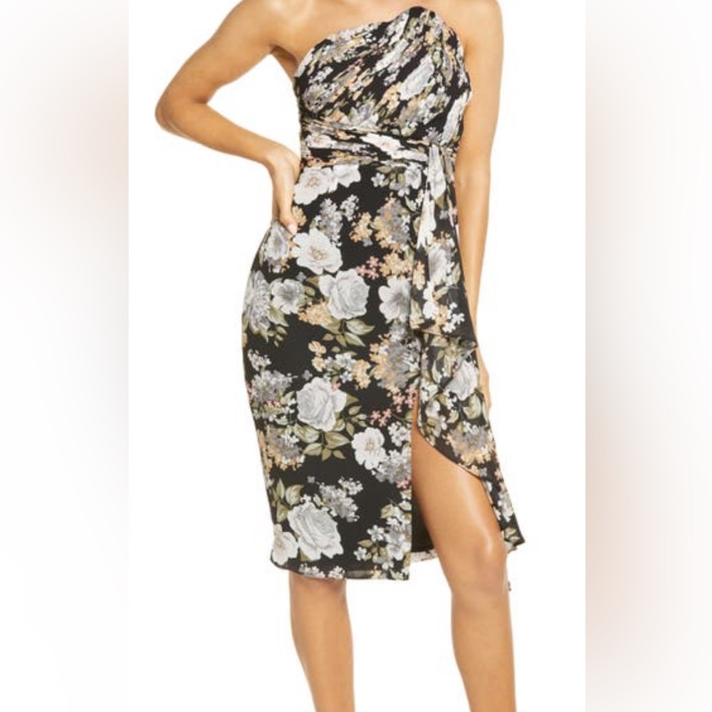 Lavish Alice Floral Asymmetrical Dress